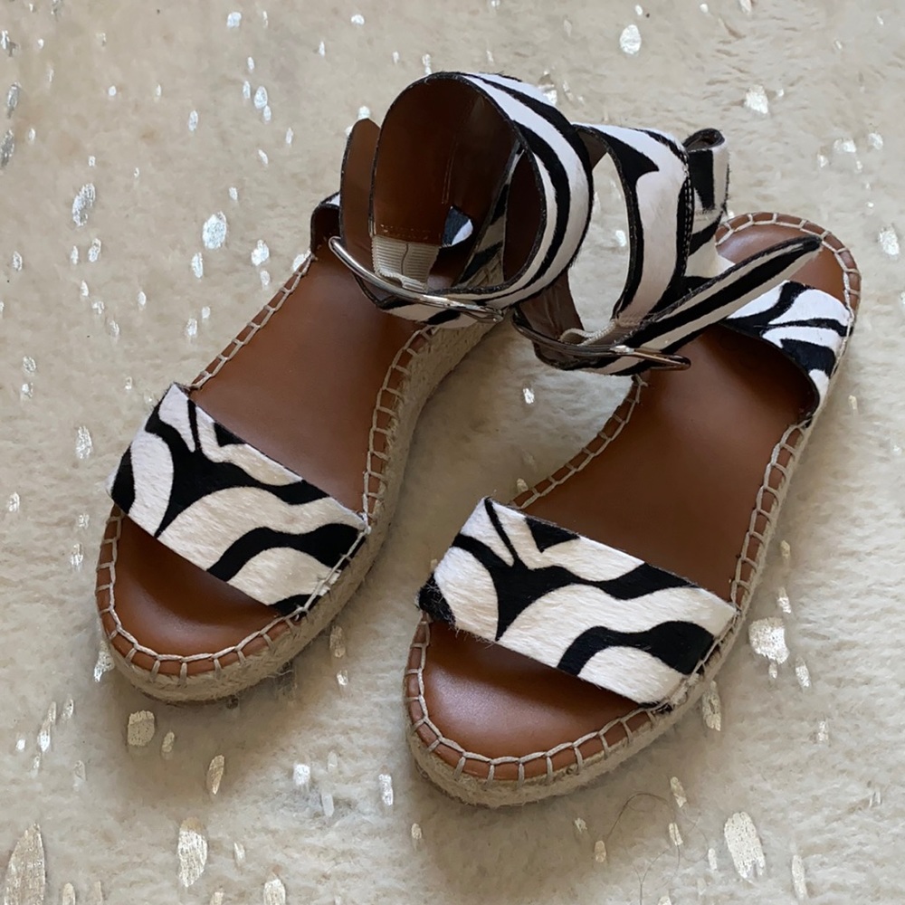 Franco Sarto Zebra Espadrille Sandals
